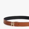 Omkeerbare leren riem met monogramgesp Omkeerbare leren riem met monogramgesp