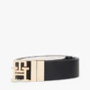Omkeerbare leren riem met monogramgesp Omkeerbare leren riem met monogramgesp