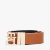 Omkeerbare leren riem met monogramgesp Omkeerbare leren riem met monogramgesp