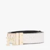 Omkeerbare leren riem met monogramgesp Omkeerbare leren riem met monogramgesp