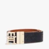 Omkeerbare leren riem met monogramgesp Omkeerbare leren riem met monogramgesp