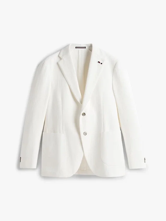 Ongevoerde twill blazer Ongevoerde twill blazer