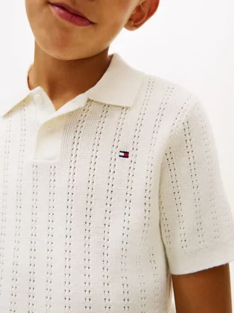 Opengebreide polo voor kinderen