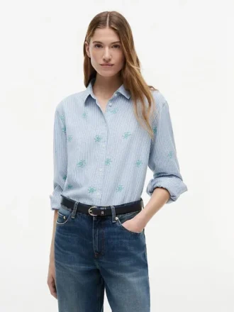 Overal monogram linnenmix shirt Overal monogram linnenmix shirt