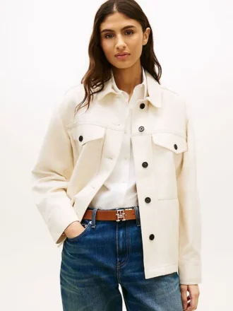 Oversized twill utility-overhemdjas
