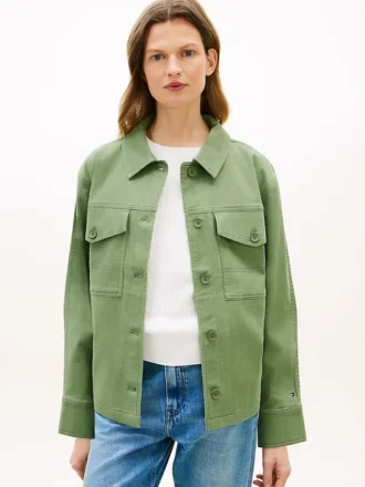 Oversized twill utility-overhemdjas