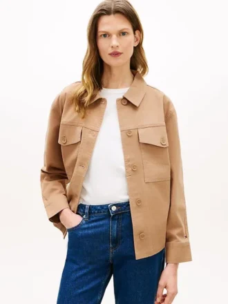 Oversized twill utility-overhemdjas