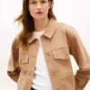 Oversized twill utility-overhemdjas Oversized twill utility-overhemdjas