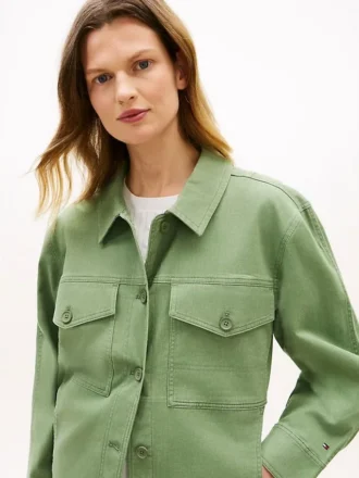 Oversized twill utility-overhemdjas