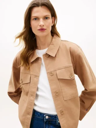 Oversized twill utility-overhemdjas