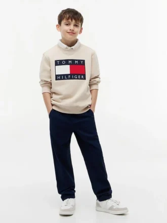 Paper-Touch stretch popeline broek voor kinderen