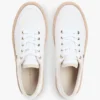 Plateausneaker van canvas met gemengde textuur Plateausneaker van canvas met gemengde textuur