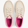 Plateausneaker van canvas met gemengde textuur Plateausneaker van canvas met gemengde textuur