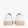 Plateausneaker van canvas met gemengde textuur Plateausneaker van canvas met gemengde textuur