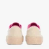 Plateausneaker van canvas met gemengde textuur Plateausneaker van canvas met gemengde textuur