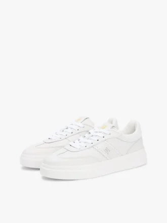 Platform leren court sneaker Platform leren court sneaker