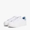Platformsneaker van gemengd leer Platformsneaker van gemengd leer