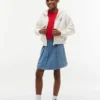 Plissé denimrok voor kinderen