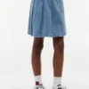 Plissé denimrok voor kinderen