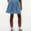 Plissé denimrok voor kinderen