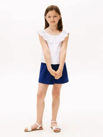 Plissé short voor kinderen