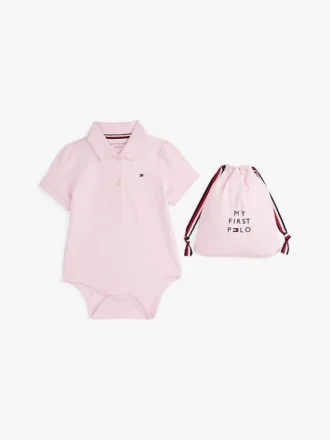 Polo-onesie voor baby’s en cadeauzakje