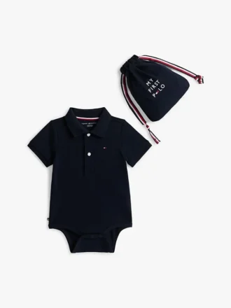 Polo-onesie voor baby’s en cadeauzakje Polo-onesie voor baby’s en cadeauzakje
