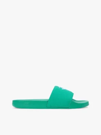 Poolslippers met geborduurd monogram