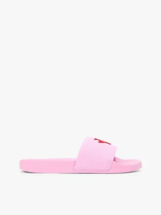 Poolslippers met geborduurd monogram Poolslippers met geborduurd monogram