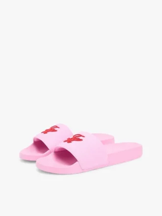 Poolslippers met geborduurd monogram Poolslippers met geborduurd monogram
