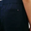 Pull-on broek met wijde pijpen en enkellengte Pull-on broek met wijde pijpen en enkellengte