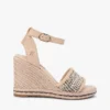 Raffia espadrille-sandaal met sleehak Raffia espadrille-sandaal met sleehak
