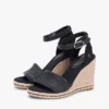 Raffia espadrille-sandaal met sleehak Raffia espadrille-sandaal met sleehak