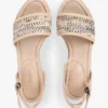 Raffia espadrille-sandaal met sleehak Raffia espadrille-sandaal met sleehak