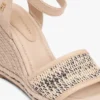 Raffia espadrille-sandaal met sleehak Raffia espadrille-sandaal met sleehak