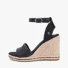 Raffia espadrille-sandaal met sleehak Raffia espadrille-sandaal met sleehak