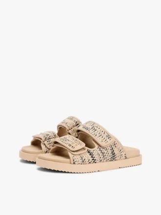 Raffia-sandaal
