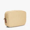 Raffia-schoudertas met monogramlogo Raffia-schoudertas met monogramlogo