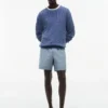 Regular Fit 7″ katoen-linnen mix Shorts
