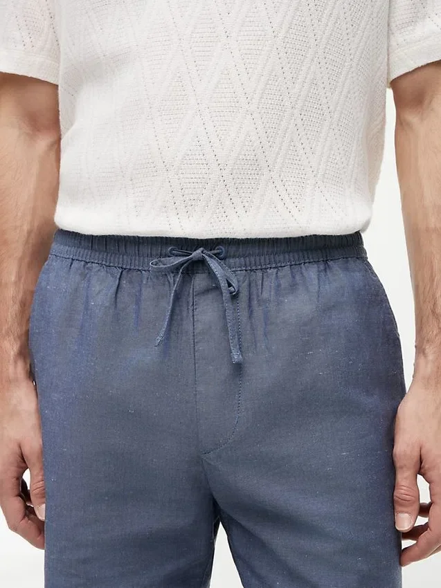 Regular Fit 7″ katoen-linnen mix Shorts Regular Fit 7″ katoen-linnen mix Shorts