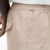 Regular Fit 7″ katoen-linnen mix Shorts