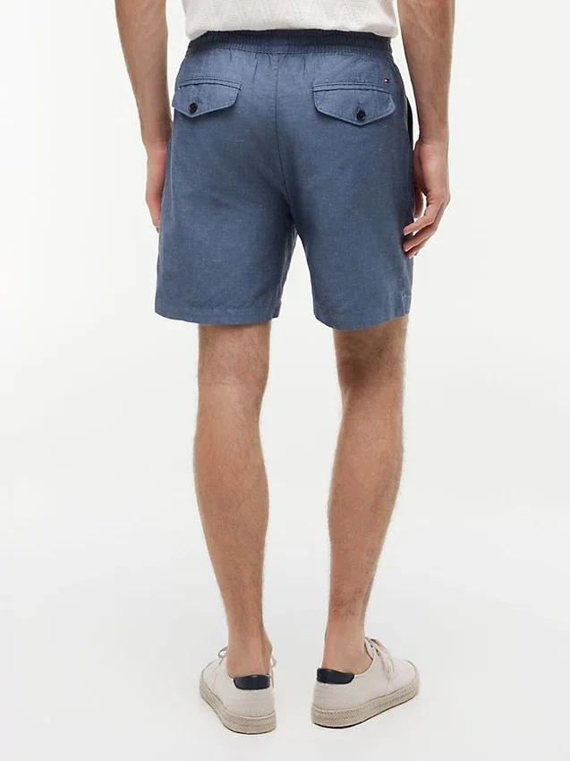 Regular Fit 7″ katoen-linnen mix Shorts Regular Fit 7″ katoen-linnen mix Shorts