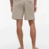Regular Fit 7″ katoen-linnen mix Shorts