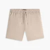 Regular Fit 7″ katoen-linnen mix Shorts