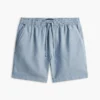 Regular Fit 7″ katoen-linnen mix Shorts