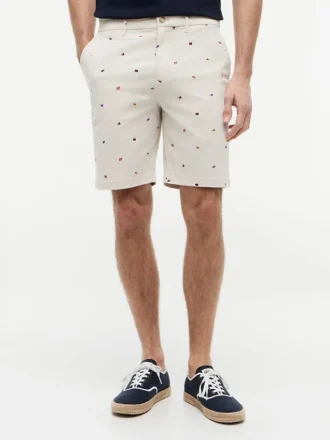 Regular Fit 9″ short met zeilvlagprint Regular Fit 9″ short met zeilvlagprint