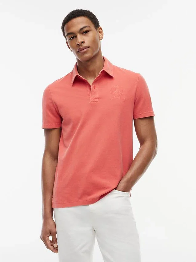 Regular Fit Garment-Dyed Crest Polo Regular Fit Garment-Dyed Crest Polo