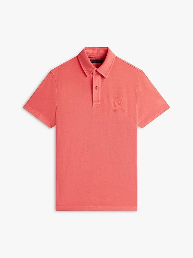 Regular Fit Garment-Dyed Crest Polo Regular Fit Garment-Dyed Crest Polo