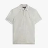 Regular Fit polo van piqué met linnenmix Regular Fit polo van piqué met linnenmix
