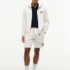 Regular Fit Sweatshort met golvend vlaglogo Regular Fit Sweatshort met golvend vlaglogo